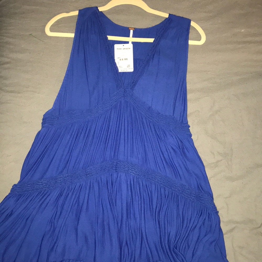 Blue Frilly Tank